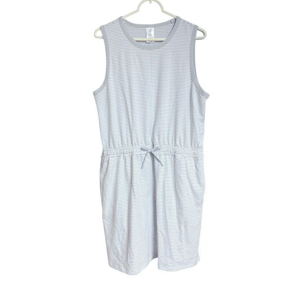 Member’s Mark Gray Striped Tank Dress Size Large NWOT 7 0476 - Picture 2 of 11